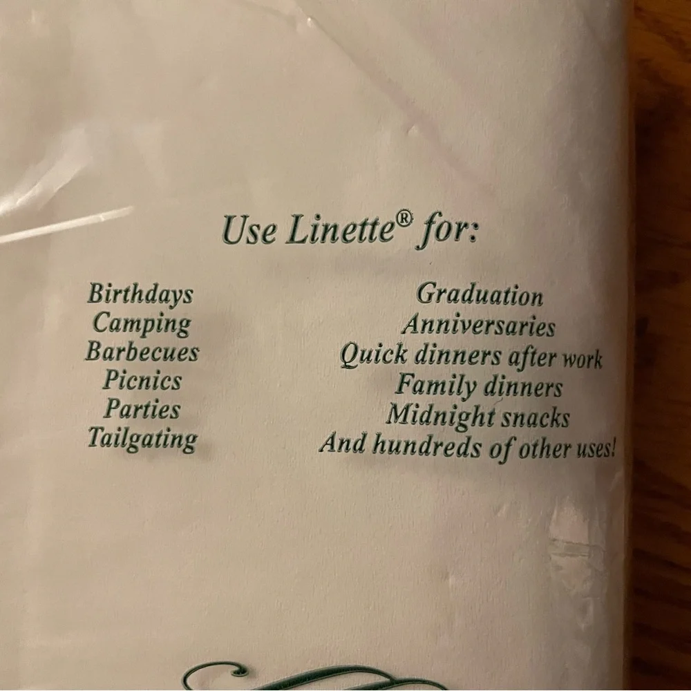 Linette Disposable Paper Tissue Tablecover -Waterproof Plastic Back- Value Pack